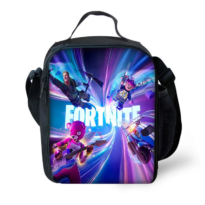 Saco Térmico Infantil de Grande Capacidade F-FortniteS Hot Game para Menino, Menina e Estudante, para Piquenique ao Ar Livre — Lancheira Térmica Reutilizável