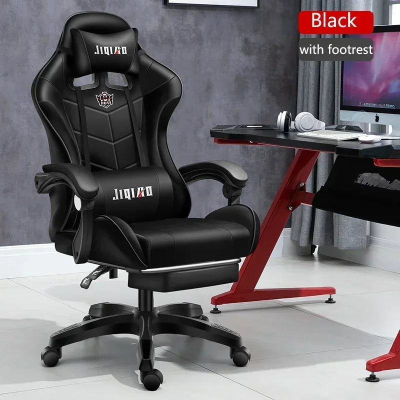 Ergonomic Gaming Chair with Massage Function, RGB Light Swivel Recliner Office Chair, Adjustable High Quality Computer Gamer Chair