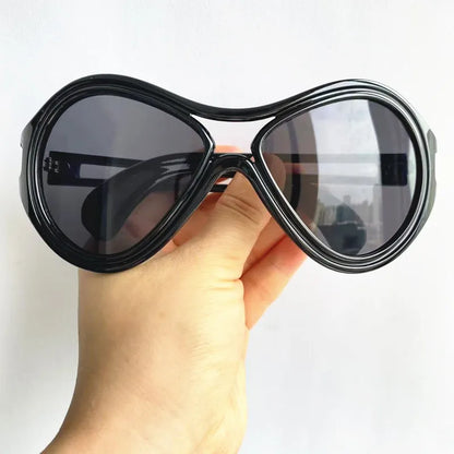 NEW Sunglasses Unisex Sun Glasses Anti-UV Spectacles Oversize Frame Eyeglasses Personality Ornamental Simplity Google