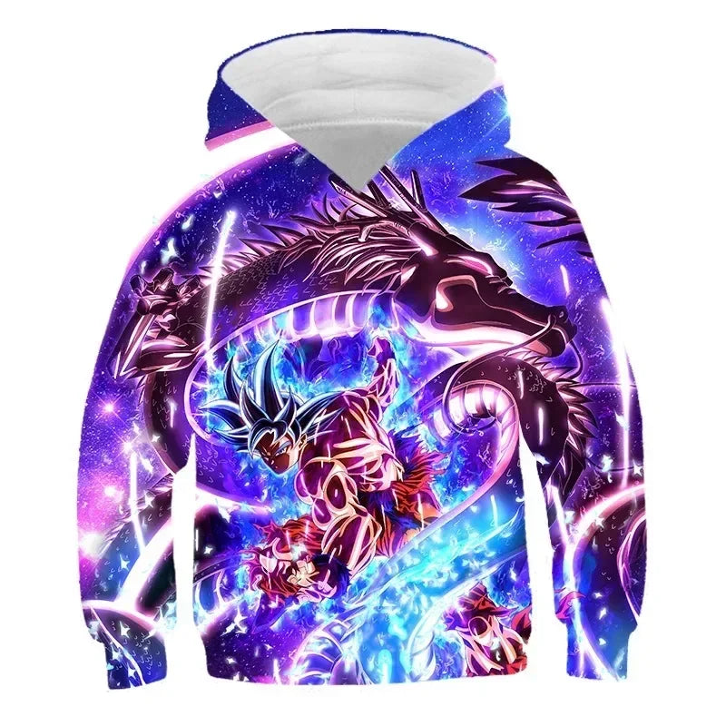2025 Autumn Cool Dragon Ball Z Kids Boys Sweatshirts Children Casual Boy Hoodies Pullover Anime Dragon Ball Hoodie Hooded Coats, Produit gaming premium Fraquane