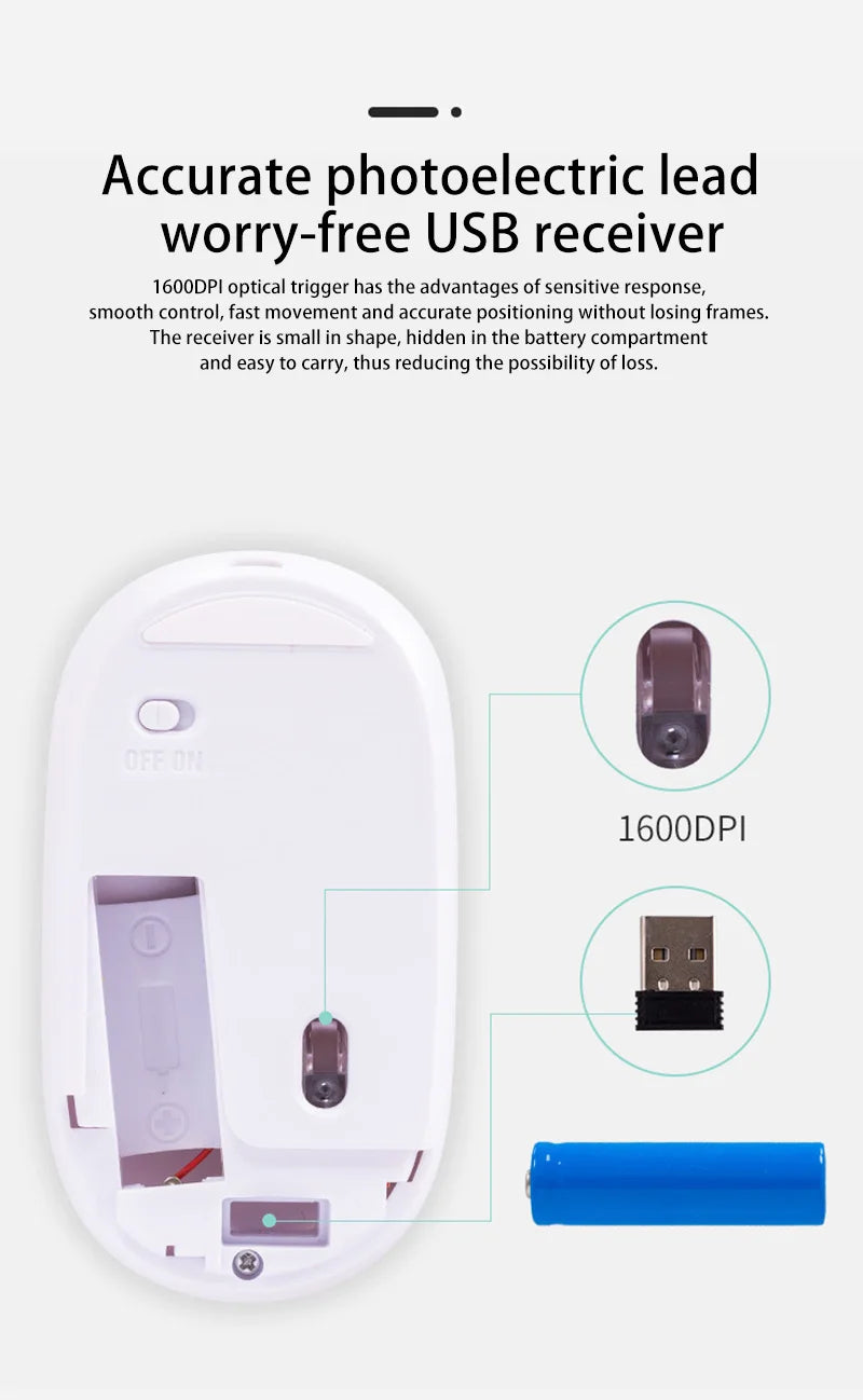 Lenovo vezeték nélküli egér, USB-ről tölthető, ergonomikus, állítható DPI, irodai, csendes, 2.4G Bluetooth optikai elektromos egér játékhoz és irodai használatra