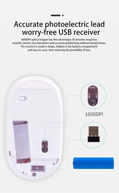Lenovo vezeték nélküli egér, USB-ről tölthető, ergonomikus, állítható DPI, irodai, csendes, 2.4G Bluetooth optikai elektromos egér játékhoz és irodai használatra