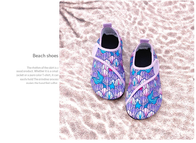 Sapatos aquáticos macios e dobráveis para rapaz e rapariga, para praia, verão, atividades ao ar livre, caminhar na água, natação, surf e mar, de secagem rápida