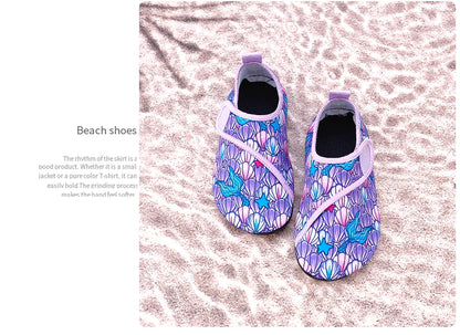 Sapatos aquáticos macios e dobráveis para rapaz e rapariga, para praia, verão, atividades ao ar livre, caminhar na água, natação, surf e mar, de secagem rápida