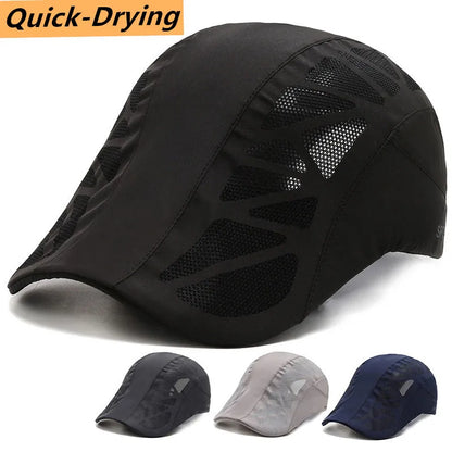 Unisex SPORTS Letter Printed Quick-drying Baseball Cap Sunhats Outdoor Summer Breathable Mesh Sunshade Caps Beret Visor Golf Hat