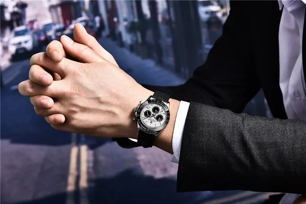 Nuevo original PAGANI DESIGN PD-1664 reloj de pulsera de lujo para hombre con movimiento de cuarzo japonés VK63, cristal de zafiro, cronógrafo impermeable dorado