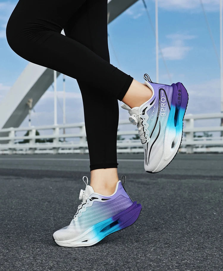 Zapatillas de running para hombre y mujer, transpirables, deportivas de competición, con amortiguación de carbono, ligeras, para jogging y entrenamiento masculino