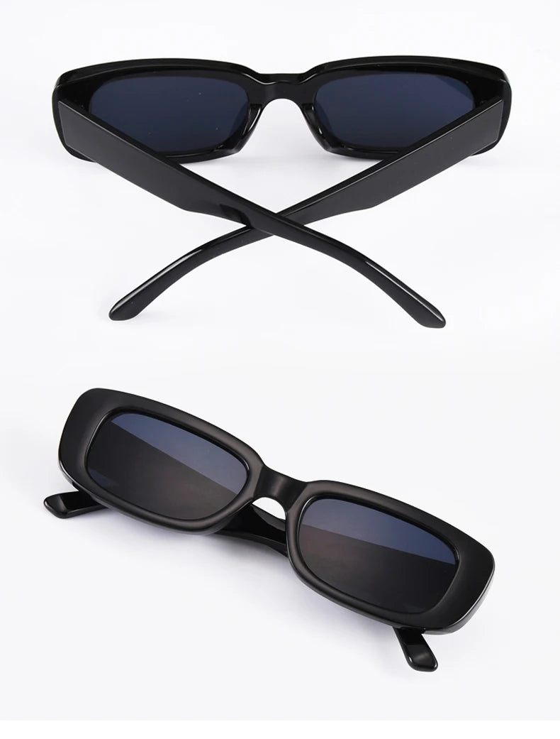 Square Sunglasses Men Rectangle Brand Designer Small Sun Glasses Male Retro Black Lens Driving Fishing Oculos UV400