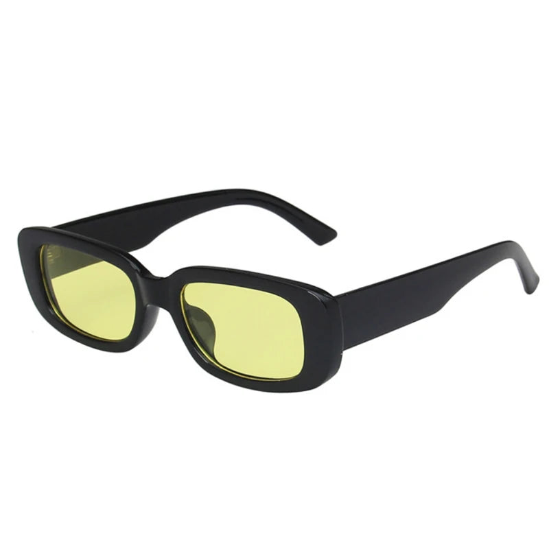 Square Sunglasses Men Rectangle Brand Designer Small Sun Glasses Male Retro Black Lens Driving Fishing Oculos UV400