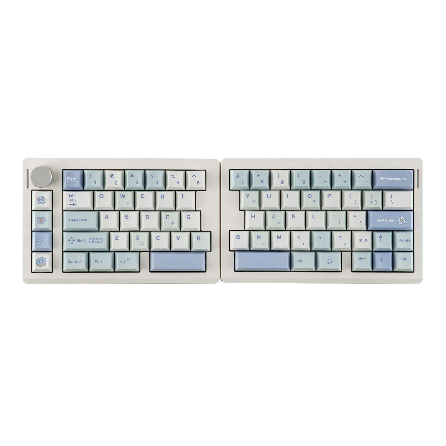 EPOMAKER Split70 QMK/VIA 70% Split Layout Wired/BT/2.4Ghz Wireless Mechanical Keyboard with Programmable Knob Mac Modifier