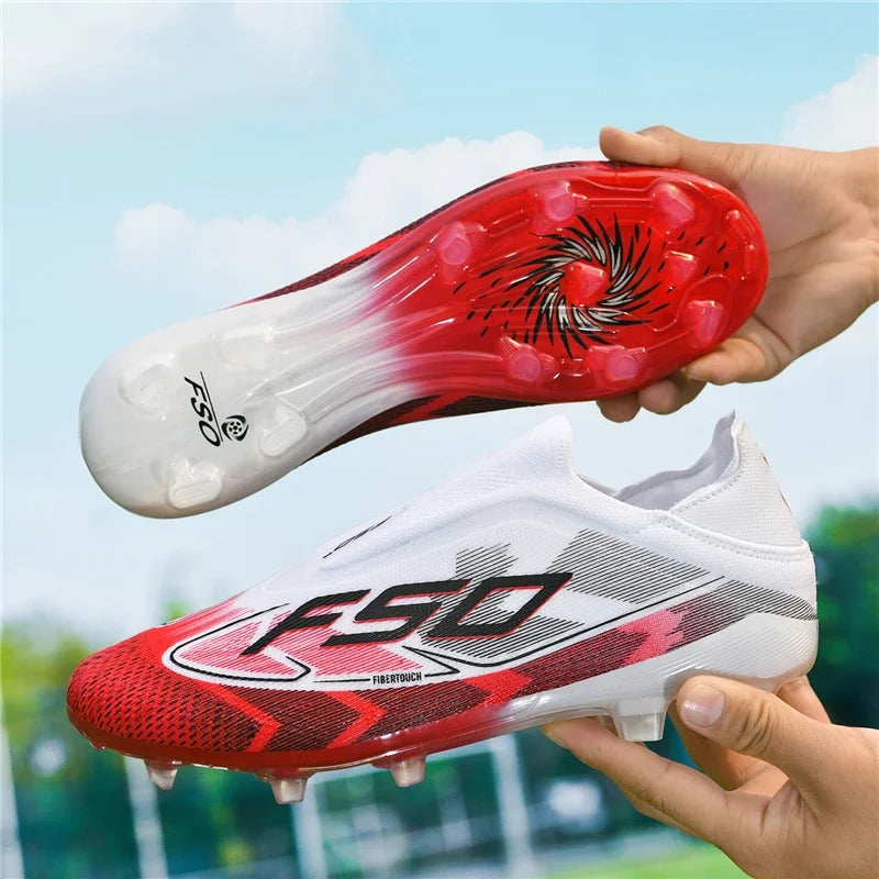 Nouvelles chaussures de football pour hommes, chaussures de sport respirantes, chaussures de futsal antidérapantes, chaussures de football ultralégères, haute tige, haute qualité, pour match en extérieur