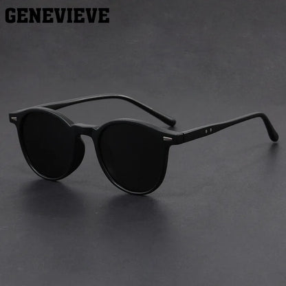 GENEVIEVE Simple Geometric Round Frame Design Women Men Polarized Sunglasses UV Protection Customizable Prescription 1080
