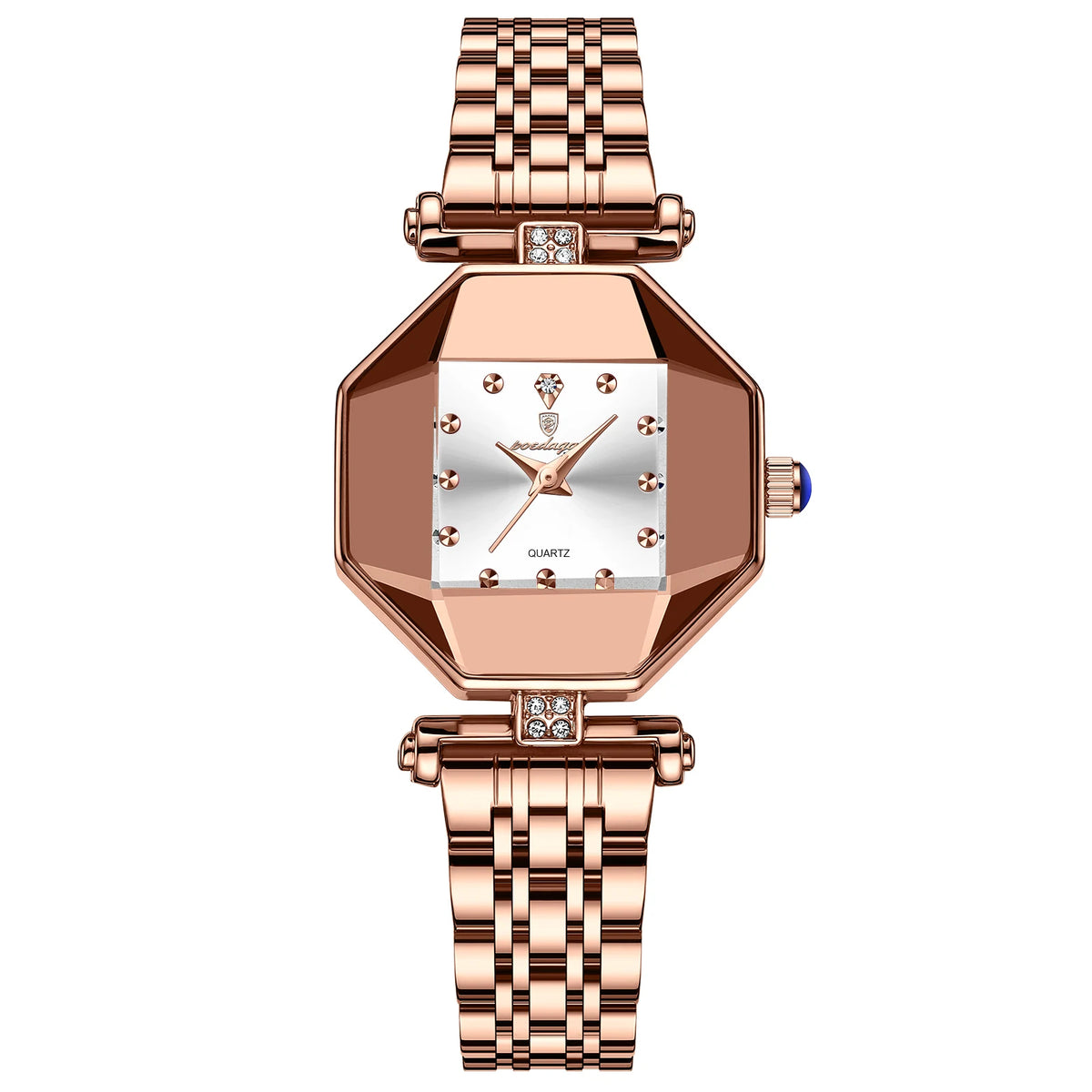 POEDAGAR Luxury Brand Women Watch Stainless Stain Waterproof Quartz Watches For Woman Fashion Simple Rose Gold Ladies Watch Gift