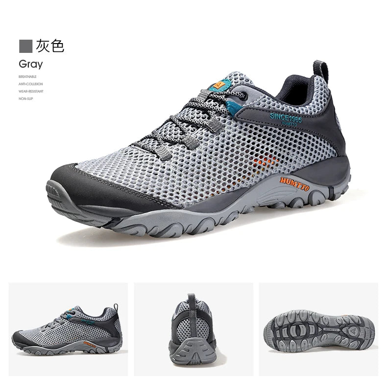 HUMTTO Hiking Shoes Men Breathable Outdoor Sports Climbing Shoes Hunting Shoes Women Trekking Sneakers Ankle Boots Tactical Shoe