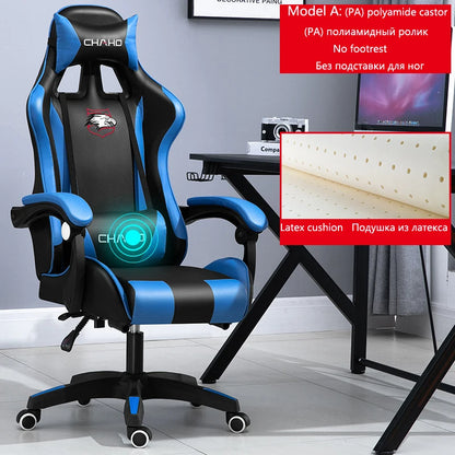 Ergonomic PU Leather Gaming Chair with Adjustable Height, Reclining Computer Chair, Swivel Office Chair for Home Office, Gaming & Study