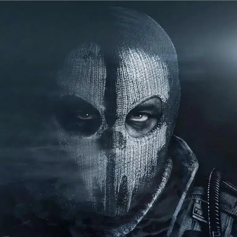 Unisex Ghost Print Skull Motorcycle Face Mask War Game Call Of Duty MWII 2022 COD Ghost Simon Riley Balaclava Mask For Adult