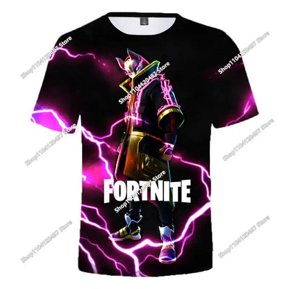 Halloween Peely 3D T-shirt Boys Girls Christmas Fortnite Tees Battle Royale Streetwear Kids Victory Game Men T Shirt Clothes
