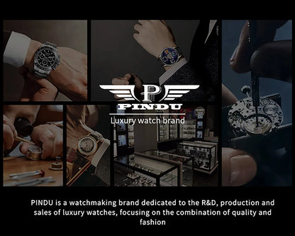 PINDU Panda National Treasure Series Mechanical Watch Men M2791B Movement Sapphire Mirror Waterproof Automatic Mechanical Watch