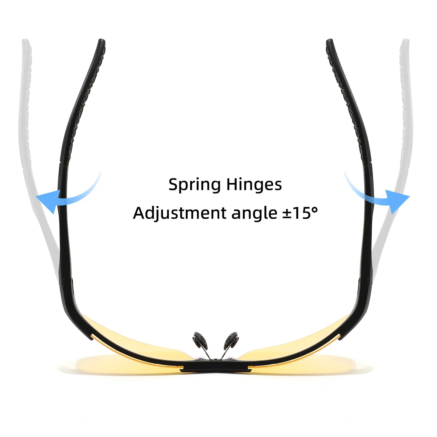 Classic Retro Semi-Rimless Square Polarized Sunglasses - Lightweight PC Frame & Spring Hinges, UV400 Unisex for Driving, Fishing