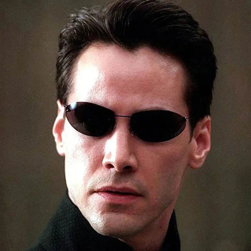 Cool The Matrix Neo Style Polarized Titanium Sunglasses Ultralight Rimless Men Driving Brand Design Sun Glasses Oculos De So