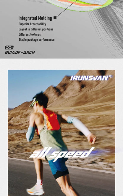2025 IRUNSVAN SHADOW WING 2.0 PRO Sapatilhas de Corrida Desportivas de Maratona com Amortecimento Air Cushion, Placa de Carbono, Trail Running, Leves