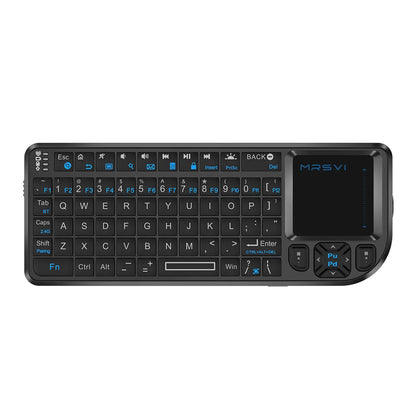 MRSVI Mini-Tastatur A8 PLUS, beleuchtete 2.4GHz- & Bluetooth5.0-Wireless-Tastatur mit Touchpad für Android TV Box, Mac, Laptop, Windows