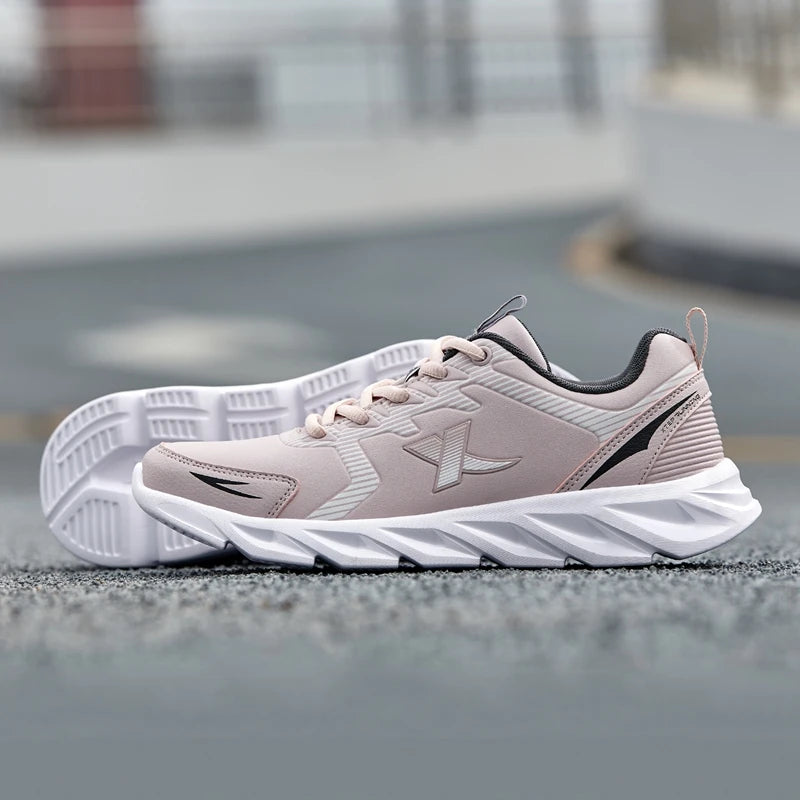 Pantofi de alergare Xtep, pantofi sport antiderapanti și moi pentru femei, cu parte superioară din piele, cu amortizare a șocurilor, adidași pentru femei 879318110073