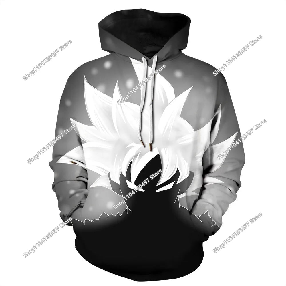 Sudadera con capucha Dragon Ball para niños y niñas, nuevo estilo de otoño e invierno, creativa, holgada y versátil