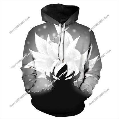 Sudadera con capucha Dragon Ball para niños y niñas, nuevo estilo de otoño e invierno, creativa, holgada y versátil