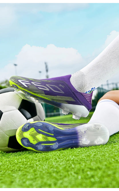 New Men Soccer Shoes High-quality Cleats Football Boots Sneakers Hot-selling Indoor Futsal Non-Slip Match Grass High-top Outdoor