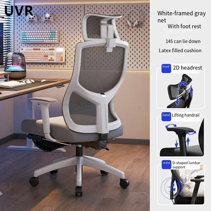 UVR Gaming Computer Chair Ergonomic Office Chair with Reclining Backrest, Adjustable Height, Comfortable Swivel Computer Chair for Home & Office