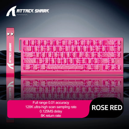 X68HE ATTACK SHARK Magnetic Gaming Keyboard Mechanical Wired for Pro Gaming 0.01mm Rapid Trigger 8000Hz SOCD/Rs 0.125ms 128K Rate