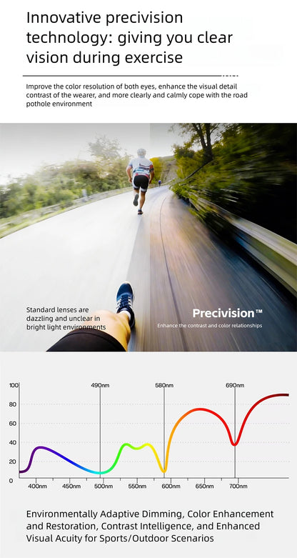 CAPONI Polarized Sunglasses For Men Original Design Outdoor Sport Running Driving Sun Glasses Photochromic Black Shades BS36502
