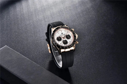 Nuevo original PAGANI DESIGN PD-1664 reloj de pulsera de lujo para hombre con movimiento de cuarzo japonés VK63, cristal de zafiro, cronógrafo impermeable dorado