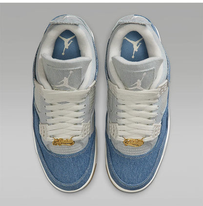 Nike äkta JORDAN stötdämpande mid-top basket skor i denim för damer med luftkudde IB6716-100