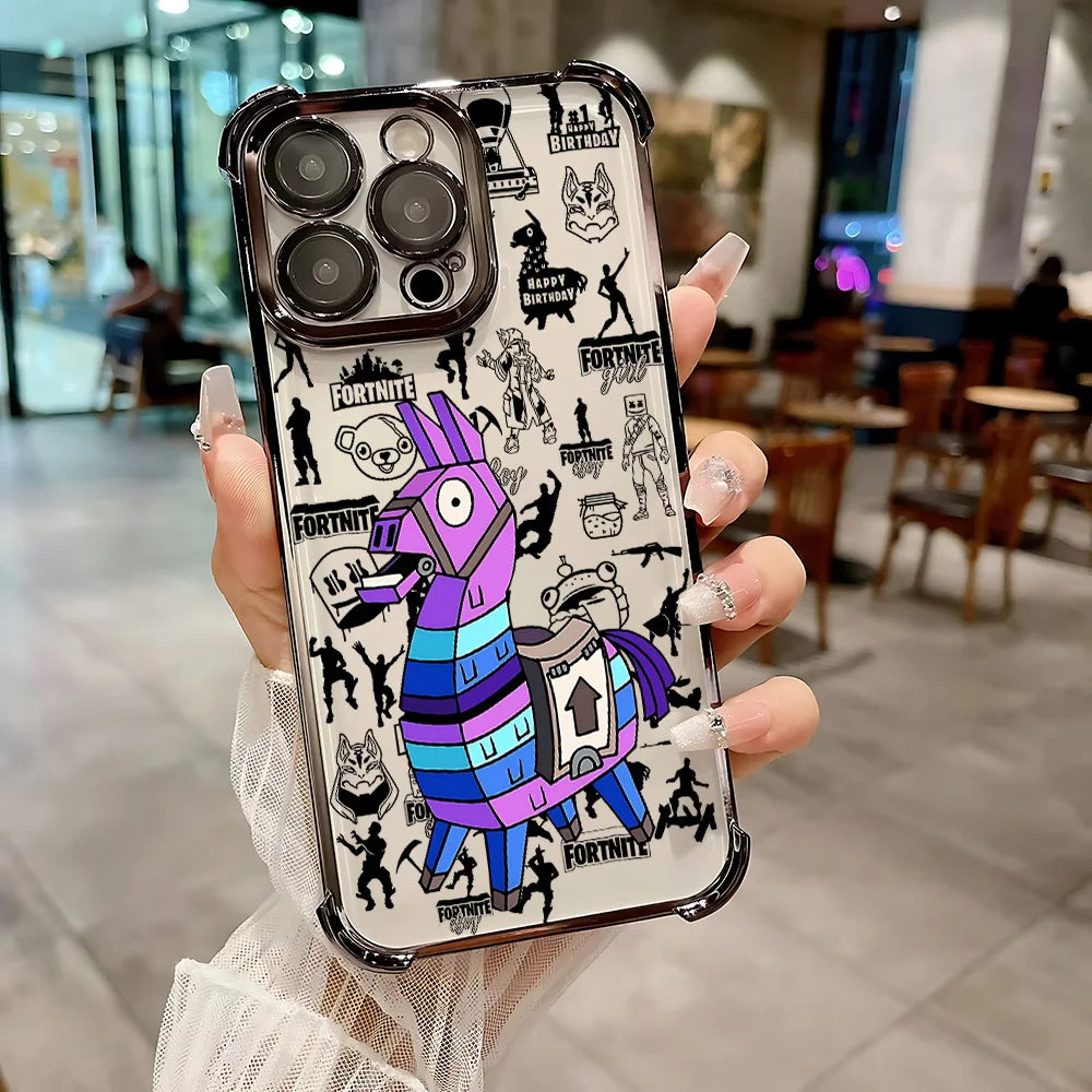 Hot Game F-Fortnites Beschichtete Handyhülle für Samsung A37 A57 A07 A36 A16 A06 A35 A55 A25 A26 A05s A15 A54 A34 A24 A14 A05 4G 5G