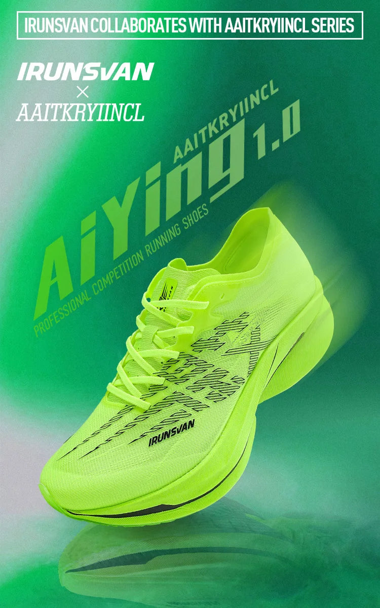 IRUNSVAN Carbon Plate Sports Shoes Marathon Professional Running Shoes Shock Absorbent Breathable Jogging Shoes unisex 095
