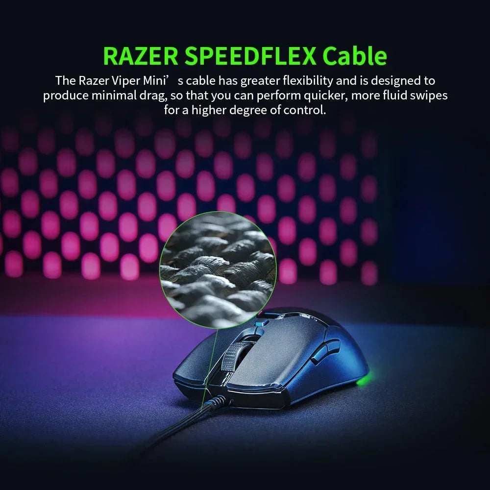 Razer NEW YEAR GIFT gift Thunder Snake Viper Mini Computer Esports Cable Gaming Mouse Laptop RGB Light, Small Hand Mouse