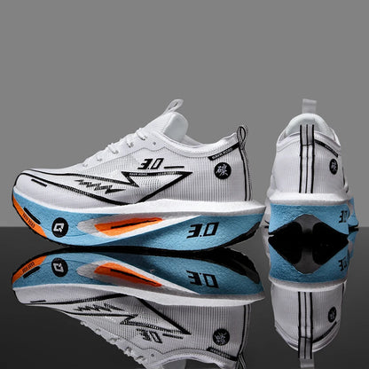 Zapatillas deportivas de carbono para hombre, antideslizantes, acolchadas, cómodas, para carreras, entrenamiento y running; zapatillas de tenis de malla, informales para mujer