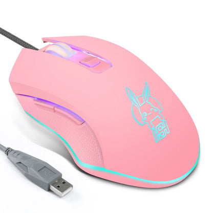 USB-C Mute Colorful Luminous Mouse for Type C Notebook Computer Gaming Mouse