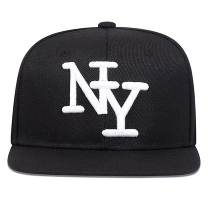 Boné unissexo de beisebol ajustável com bordado de letras, estilo hip-hop, casual, para exterior, primavera/outono, com proteção solar
