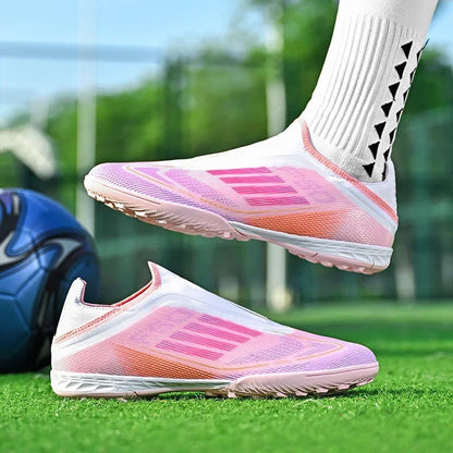 Nouvelles chaussures de football pour hommes, crampons longs d'entraînement, chaussures de football pour matchs en extérieur, crampons pour garçons et adultes, respirantes, antidérapantes, confortables pour le sport