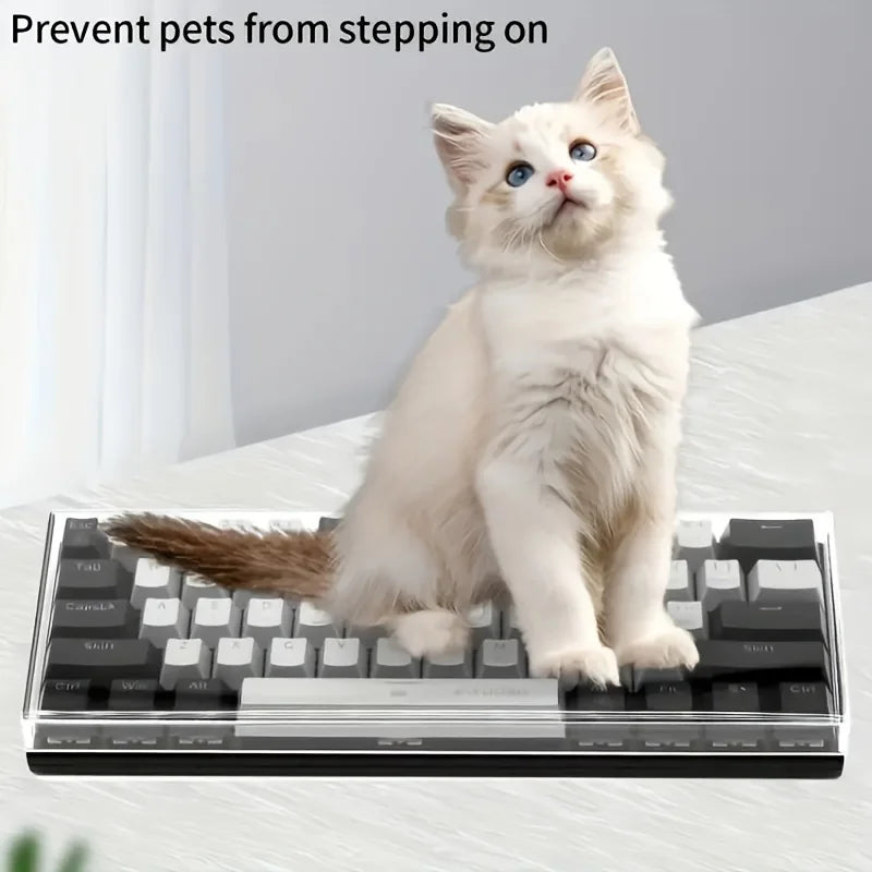 Acrylic Keyboard Clear Protector Case Mechanical Keyboard Dust Cover For 60/61/64 96 98104/108 Key Mouse Cover Keyboard Cover