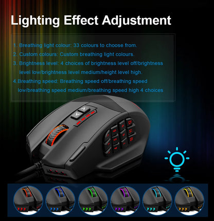 E-YOOSO X-39 USB Wired RGB Gaming Mouse 24000 DPI SG8960 19 buttons programmable game Optical mice for Computer PC Laptop