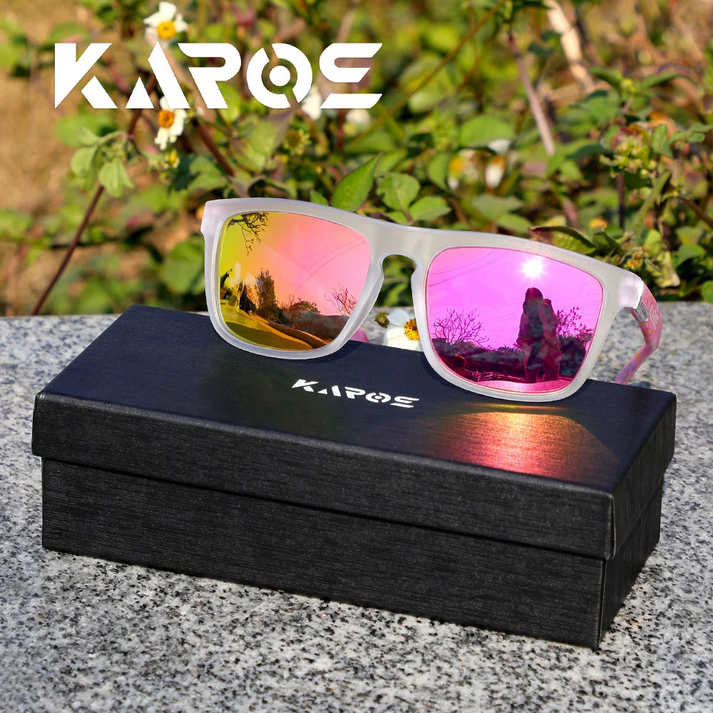Karos Vintage Polarized Sunglasses Fashion Square Travel Driving Fishing Glasses Men Women Sports UV400 Eyewear Box YZ2024WB