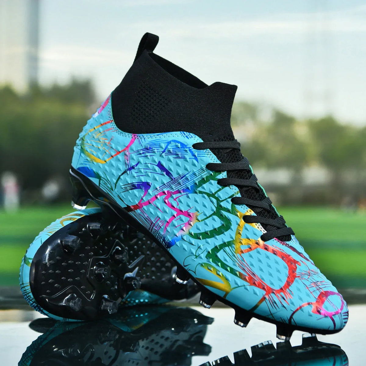 Chaussures de football spéciales pour les nouveaux élèves, chaussures de football d'entraînement pour adolescents, compétitions, tailles 31-46 #   Chaussures de sport d'extérieur montantes pour étudiants