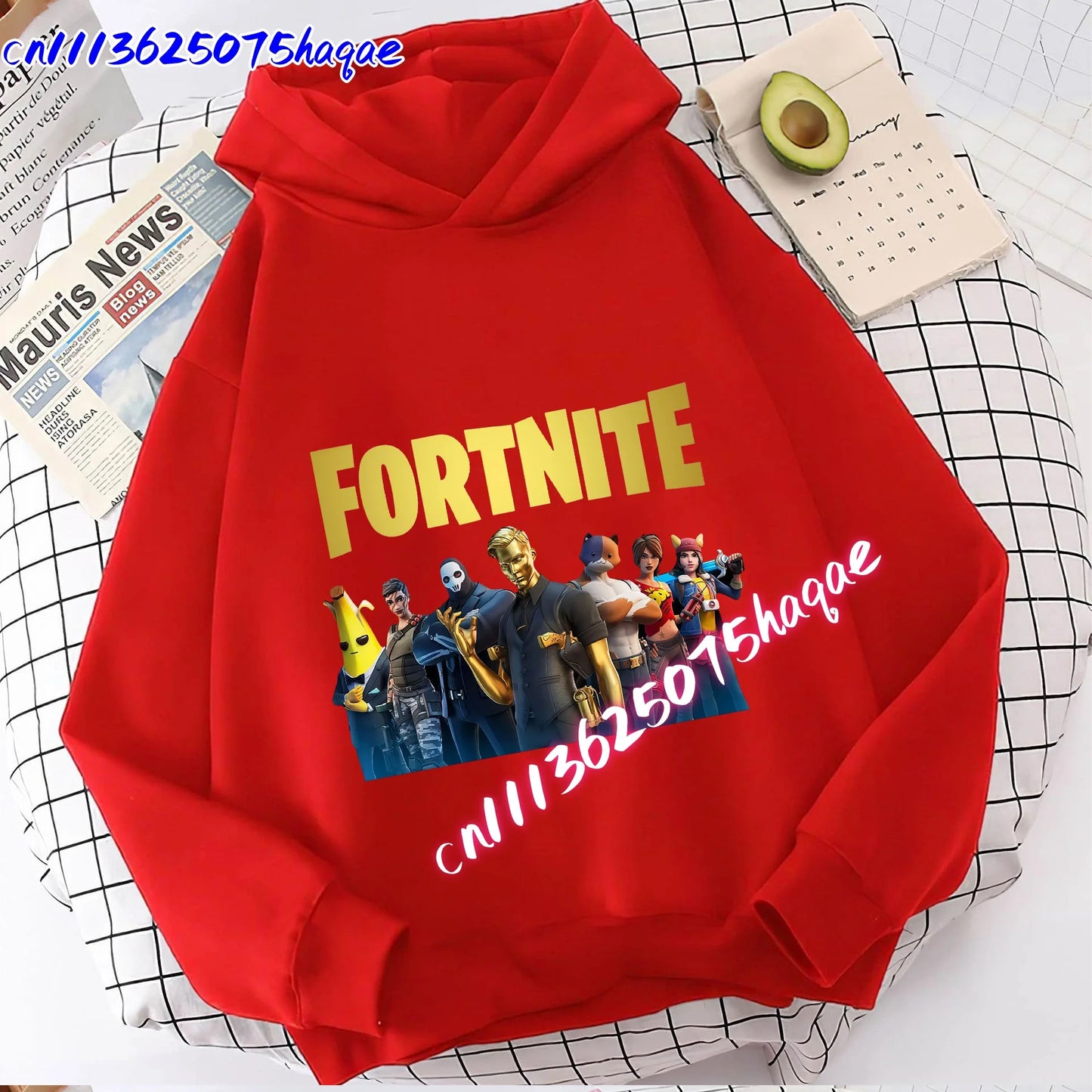 Nowa bluza dziecięca z kapturem Fortnites z nadrukiem postaci z gry, styl kreskówkowy, jesienna odzież casualowa, zimowa bluza dla chłopców