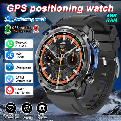 2026 New Military Smart Watch GPS Track Compass Altimeter Bluetooth Calling 860mAh Battery DTG1 Men Outdoor Sports Smartwatch
