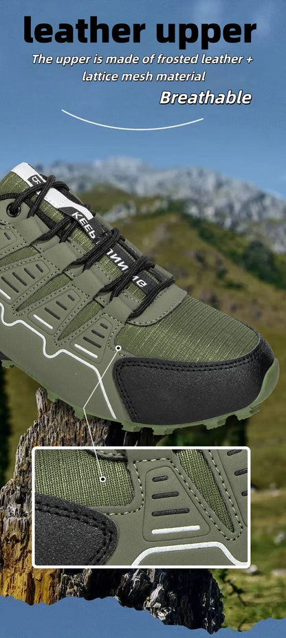 Men’s Lockless Cycling Shoes, Outdoor Mountain Cross-Country Non-Slip Hiking Shoes, Breathable Sports Shoes, Road Cycling Shoes