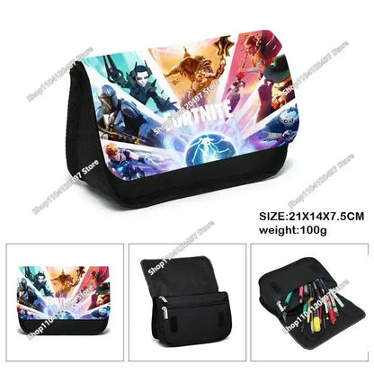 Fortnite Student Pencil Case Large Capacity Pencil Case Kids Toys Pen Bag School Supplies Stationery Pouch Boys Game Gifts